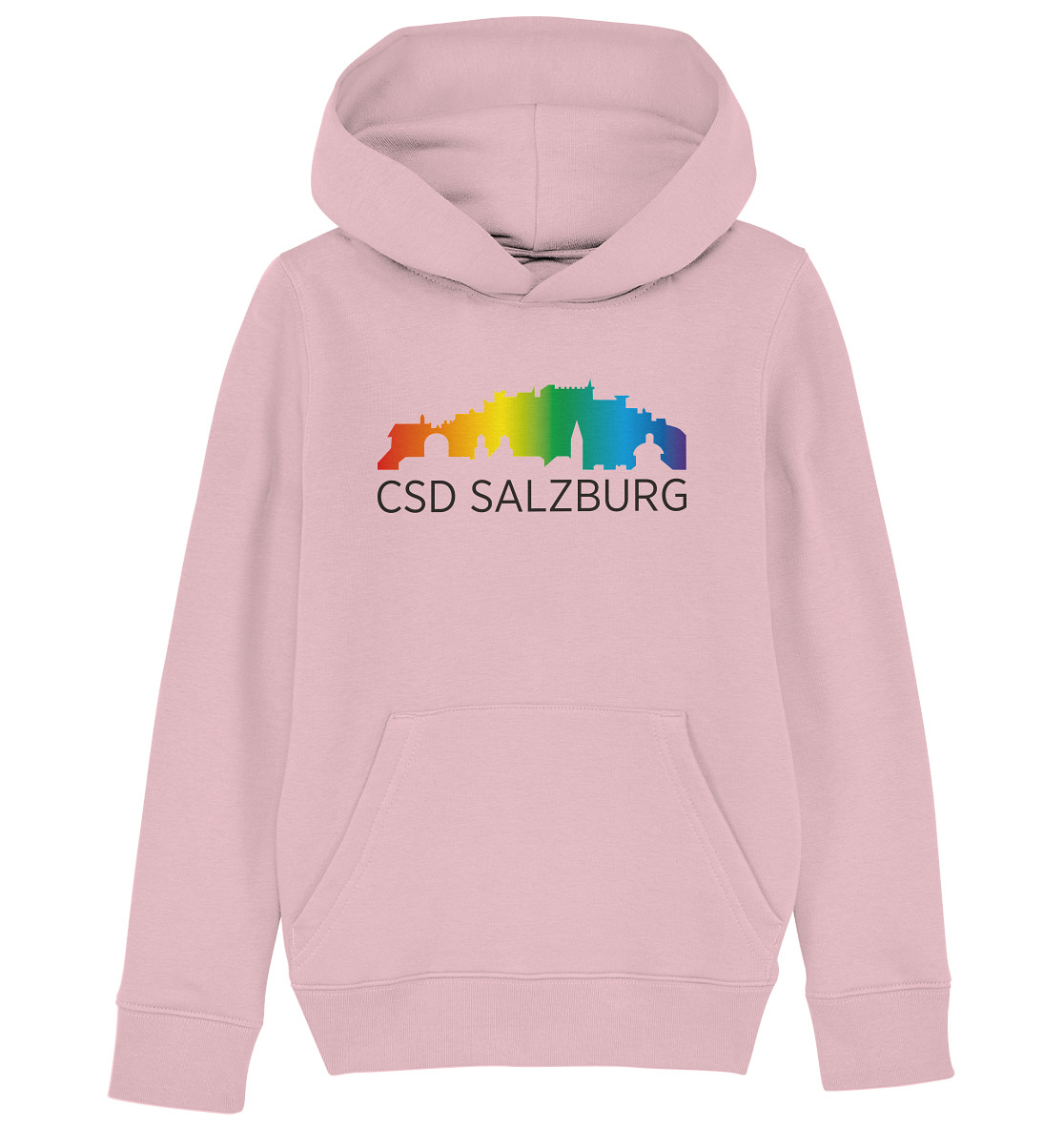 CSD Salzburg (black) - Kids Bio Hoodie >> Front-Print