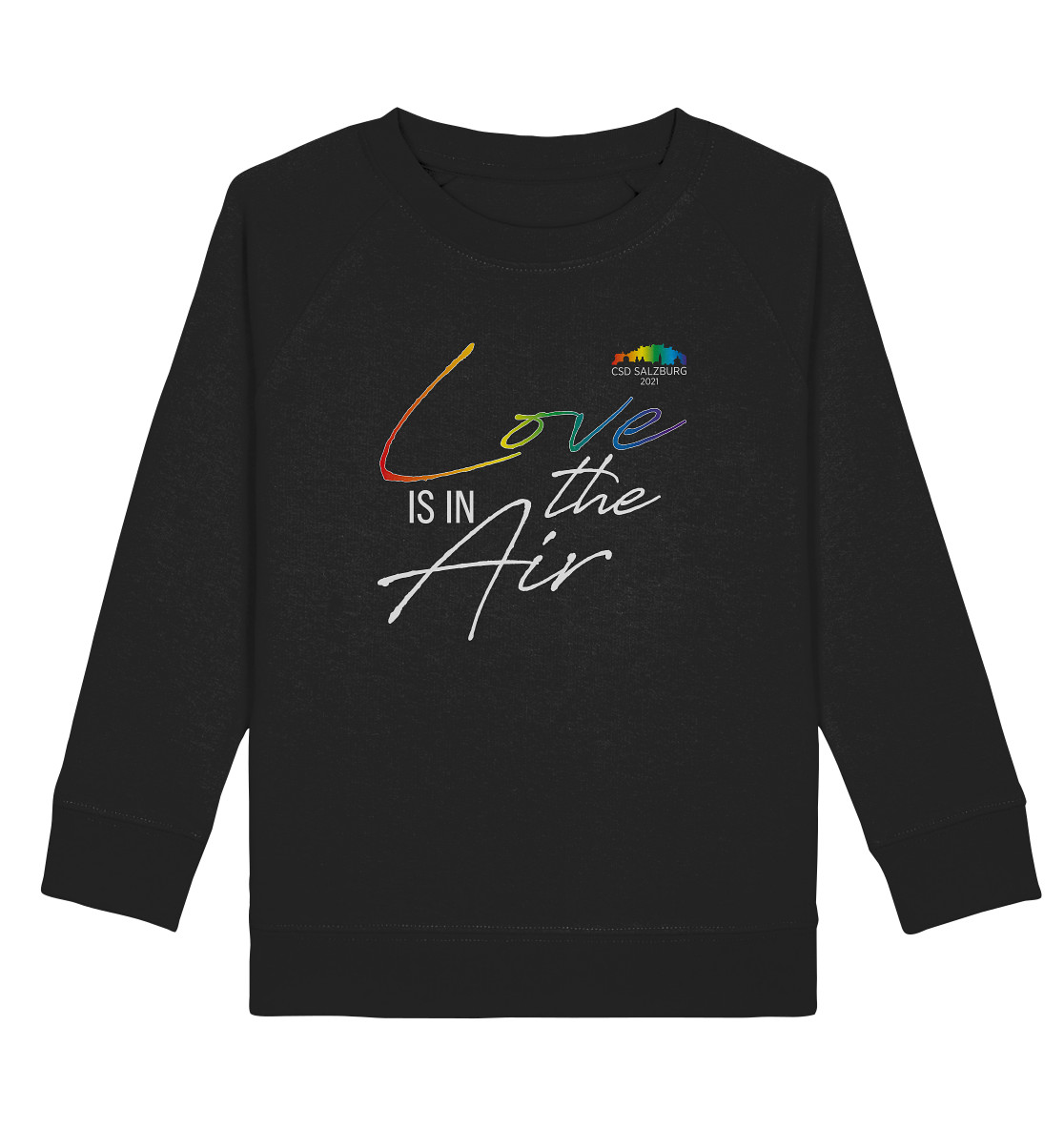 Love is in the Air 2021 (white/rainbow color) - Kids Bio Sweatshirt >> Front-Print