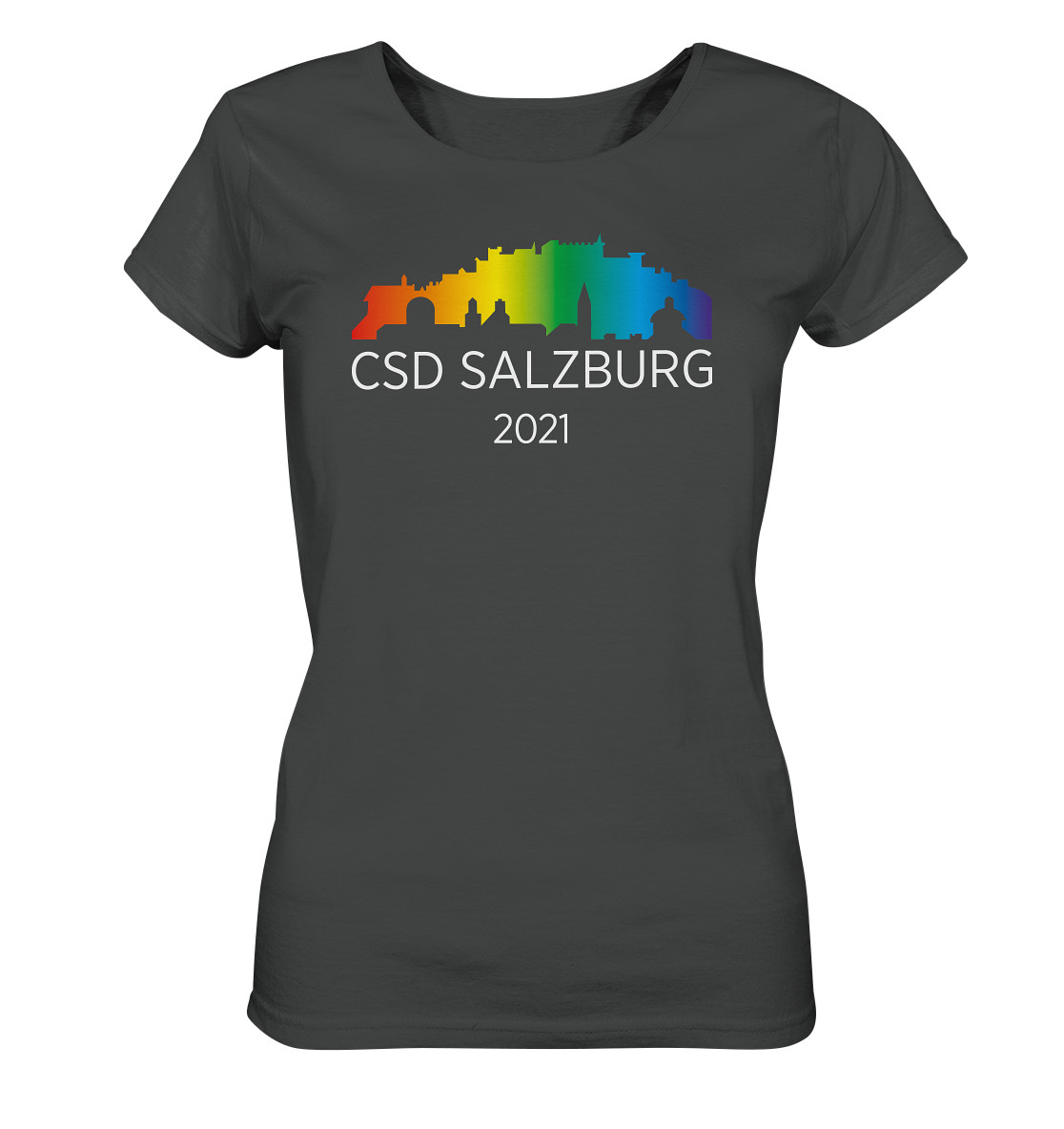CSD Salzburg 2021 (white) - Ladies* Bio T-Shirt >> Front-Print