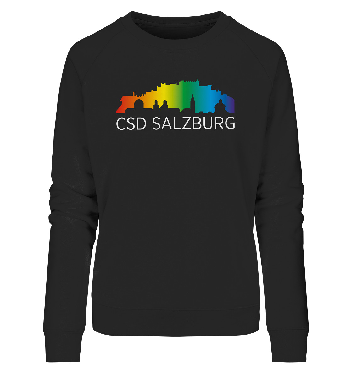 CSD Salzburg (white) - Ladies* Bio Sweatshirt >> Front-Print