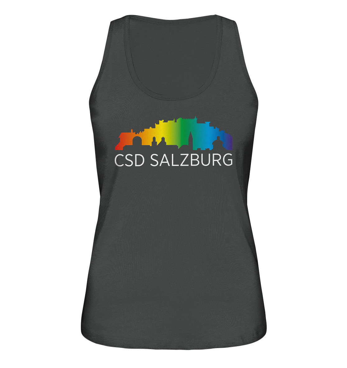 CSD Salzburg (white) - Ladies* Bio Tank-Top >> Front-Print