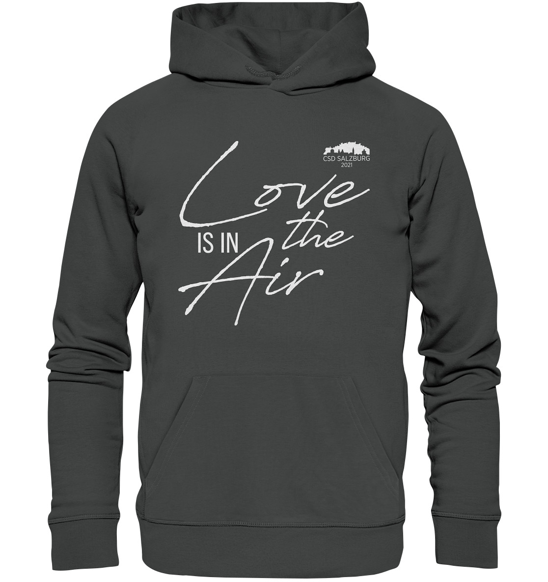 Love is in the Air 2021 (white) - Bio Basic Hoodie >> Front-Print