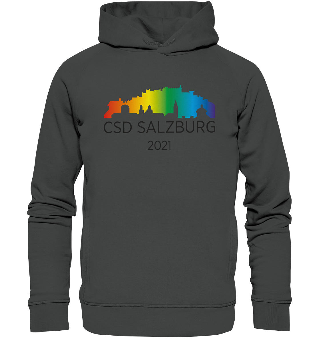 CSD Salzburg 2021 (black) - Bio Fashion Hoodie >> Front-Print