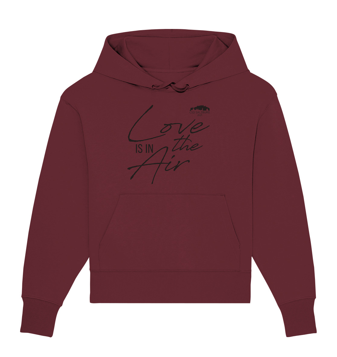 Love is in the Air 2021 (black) - Bio Oversize Hoodie >> Front-Print