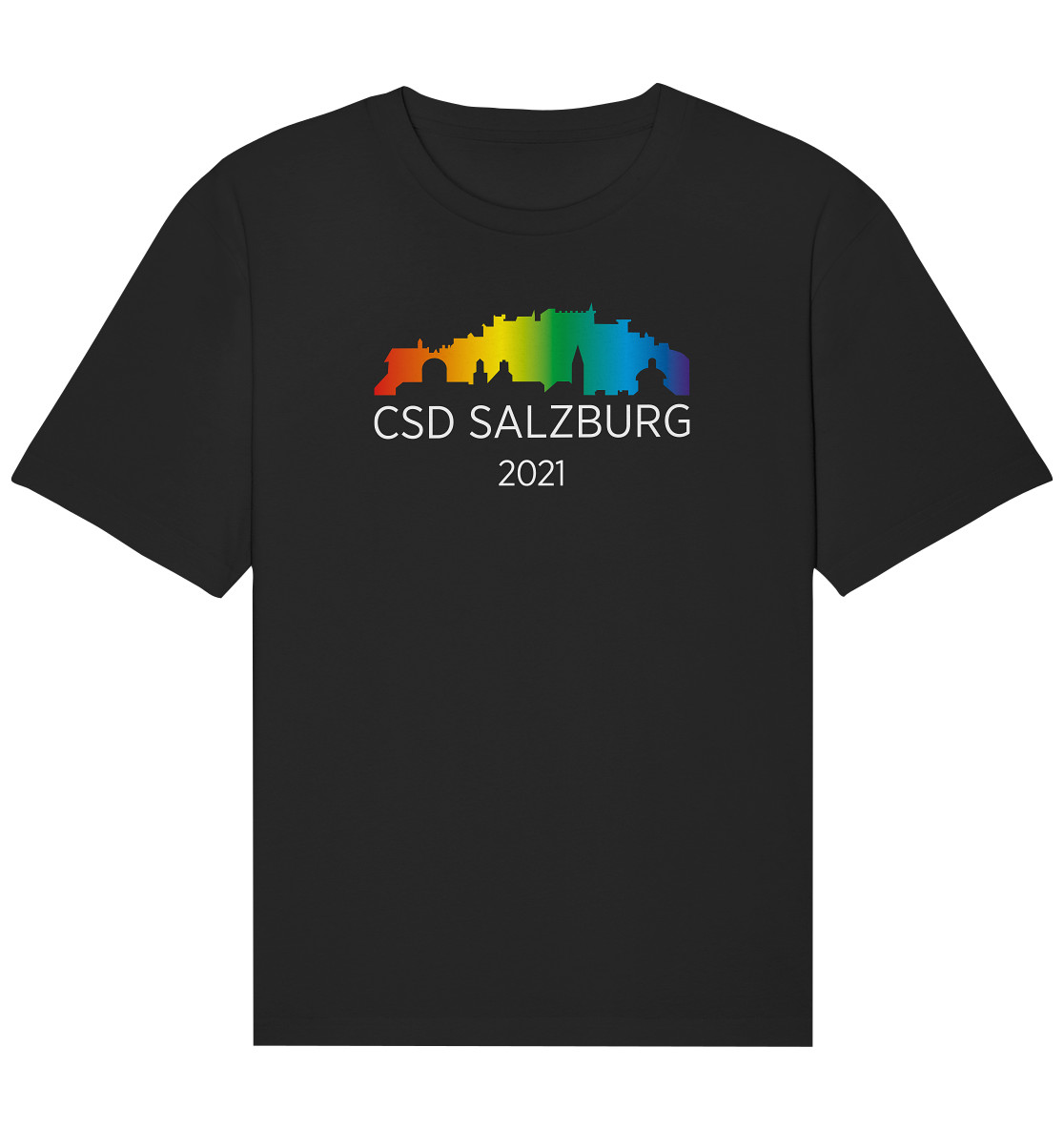 CSD Salzburg 2021 (white) - Bio Relaxed T-Shirt >> Front-Print