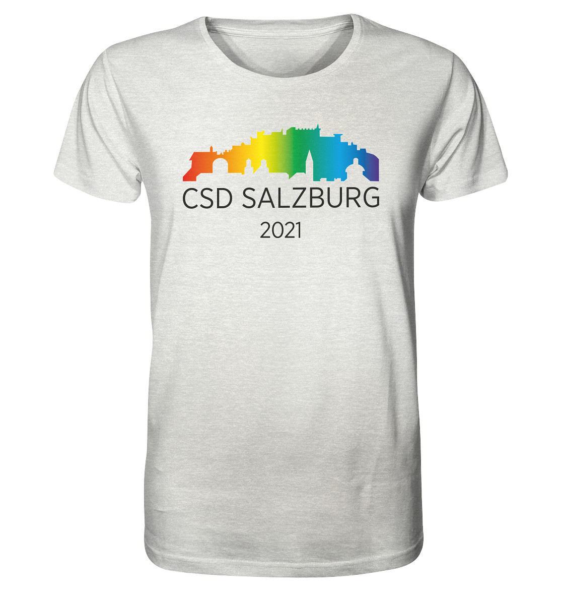 CSD Salzburg 2021 (black) - Bio T-Shirt meliert >> Front-Print