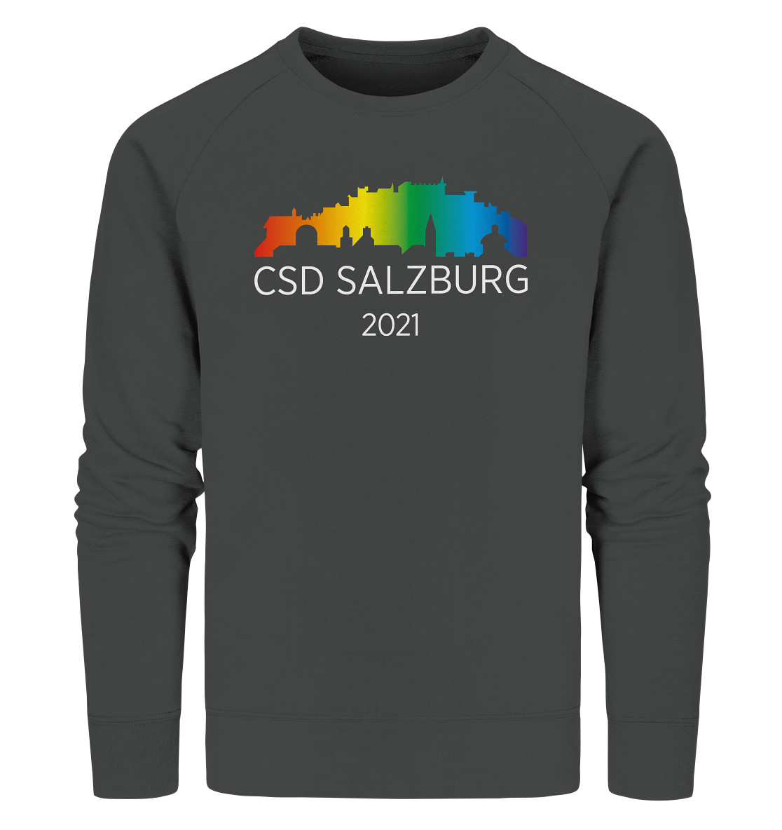 CSD Salzburg 2021 (white) - Bio Sweatshirt >> Front-Print