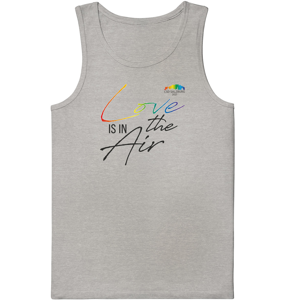 Love is in the Air 2021 (black/rainbow color) - Bio Tank-Top >> Front-Print