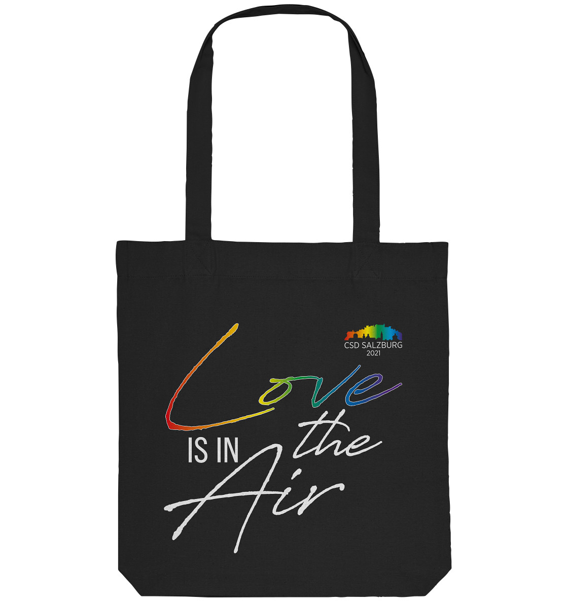 Love is in the Air 2021 (white/rainbow color) - Bio Tote-Bag >> Front-Print